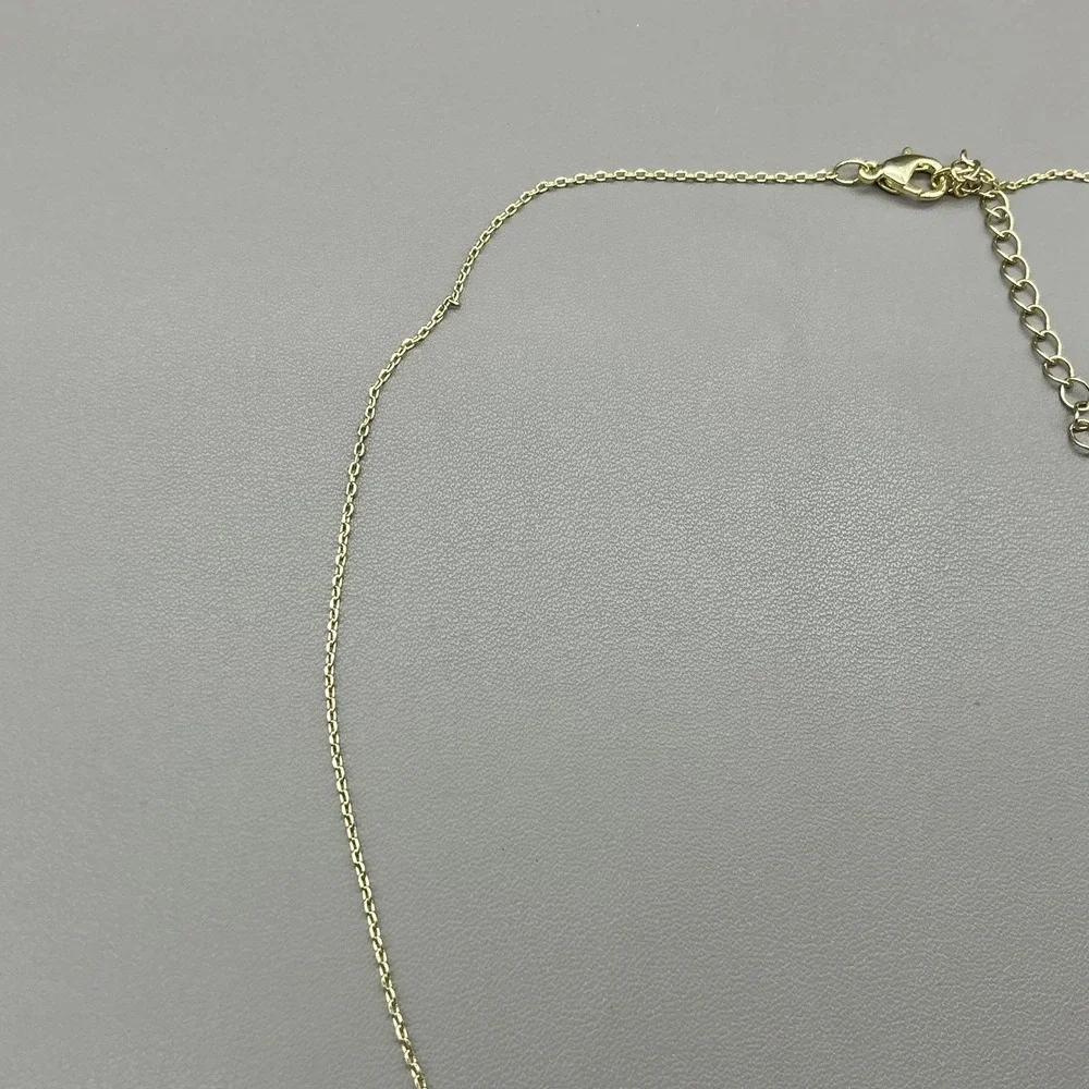 Necklace Gold‎ Tone Purple Amethyst Gemstone Beaded Bar Chain Womens Jewelry